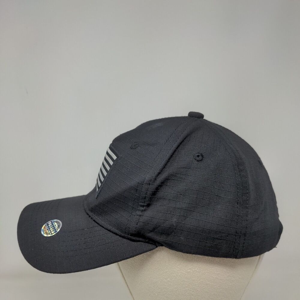 American Flag Patch Strapback Hat Black One Size … - image 4